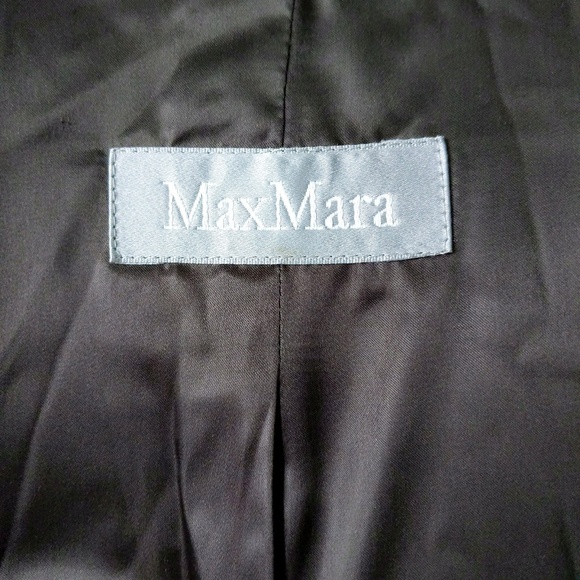⛔ SOLD ⛔ Vtg Chocolate Brown MaxMara Icon Wool Maxi Coat 8 - Picture 8 of 8